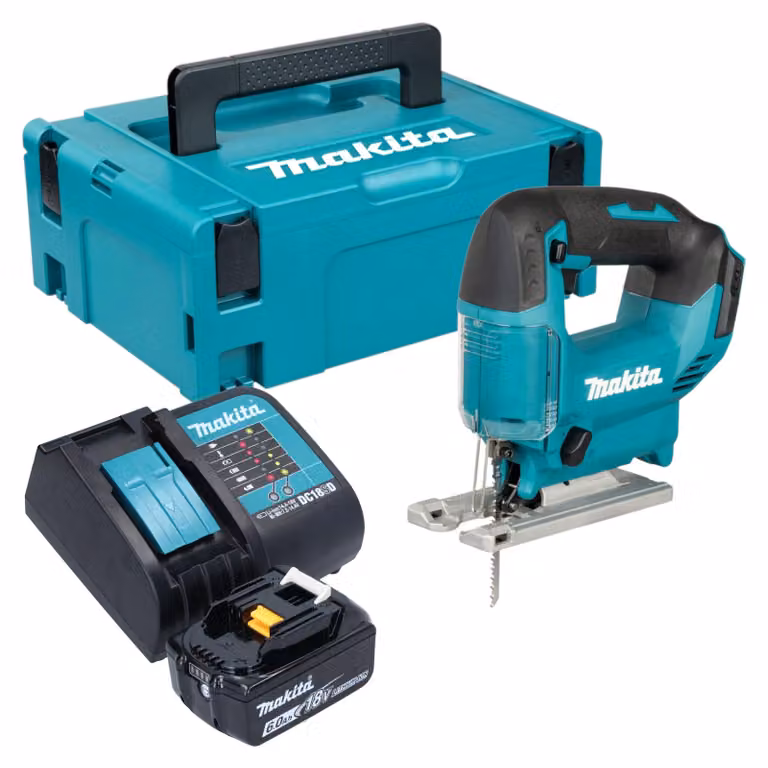 Seghetto alternativo a batteria Makita DJV 186 SG1J 18 V + 1x batteria 6,0 Ah + caricabatterie + Makpac