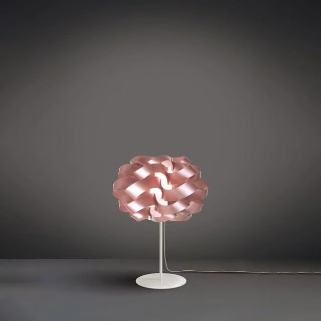 Lampada da scrivania moderna Cloud Linea Zero Polilux colore pink in metallo con attacco E14