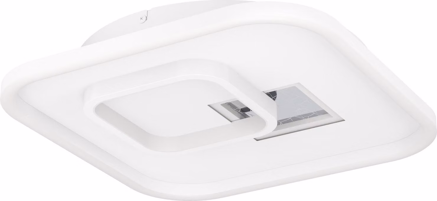 TIRIOLO lampada da parete/soffitto Illuminazione - L38 x L38 x H6 cm - bianco, argento - IP20