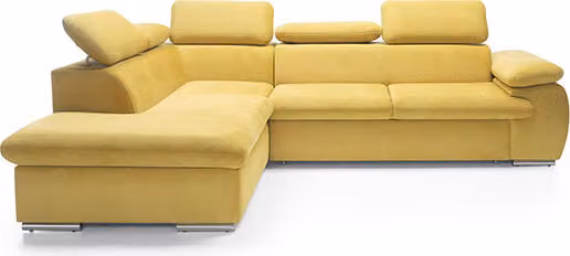 Divano ad angolo divano ad angolo divano imbottito letto ad angolo box funzione letto giallo limone recamiere sinistra