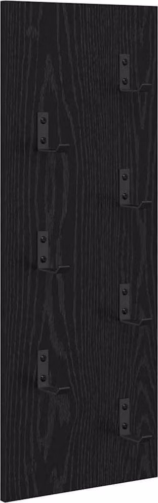 Appendiabiti a muro Rovere Nero 30 x 1,5 x 80 cm