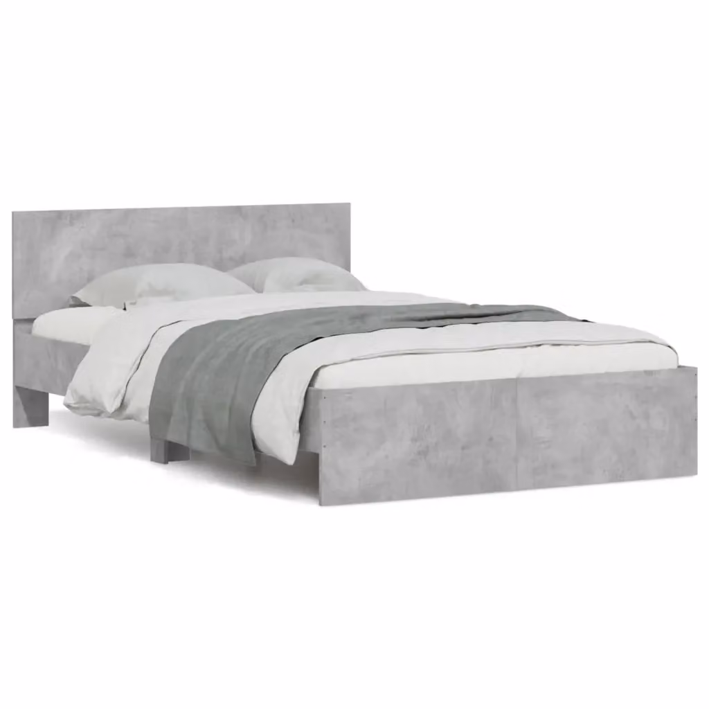 vidaXL Giroletto con Testiera in Tessuto Grigio L/P/H: 200 x 120 x 151 cm – 2
