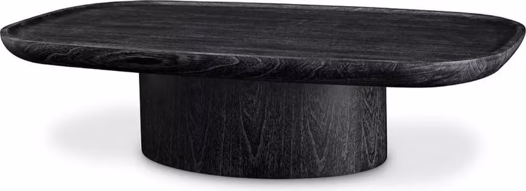 Tavolino Casa Padrino nero grigio 140 x 79,5 x h. 35 cm - Tavolo da salotto in legno massello - Mobili da salotto in legno massello - Qualità lusso