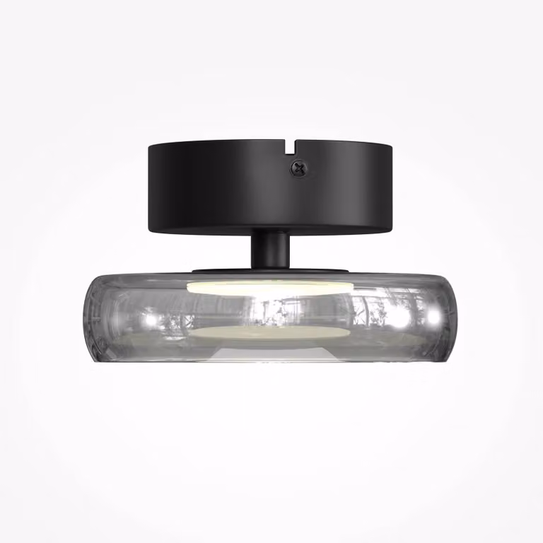Maytoni Plafoniera soffitto FLOAT, dimmerabile, Alluminio / Grigio / Zincato, Soggiorno / Sala da pranzo, Vetro, Moderno, Plafoniera