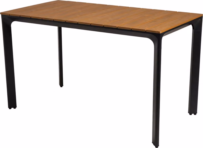 Tavolo - 130x70 cm - Alluminio - Finitura Polywood Teak