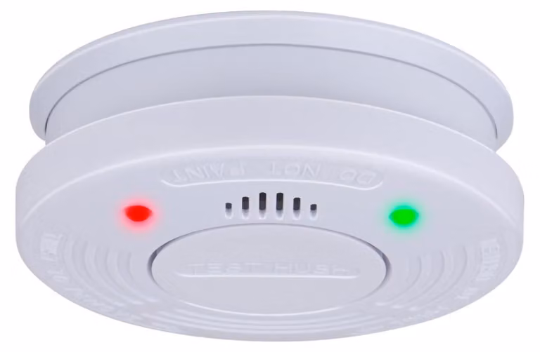 Rilevatore di fumo Grundig con batteria della durata di 10 anni e sensore ottico - Rilevatore di fumo con test e silenziamento - Allarme antincendio con allarme da 85 dB e indicatore LED