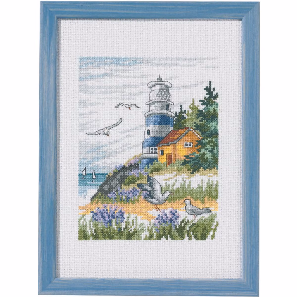 Kit Permin per ricamo a punto croce "Faro", 20x28cm, 92-1167