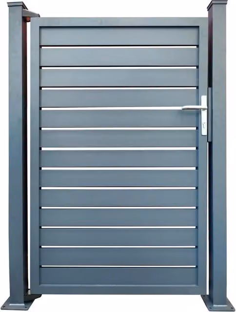 Cancello a battente Verdelook Miami in alluminio colore antracite opaco H 160 x L 100 cm