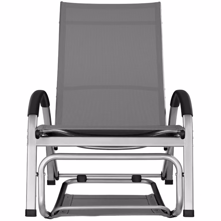 Set di 2 Lettini Prendisole Avignon TecTake con Schienale Regolabile e Struttura in Alluminio Verniciato, Colore Antracite/Grigio