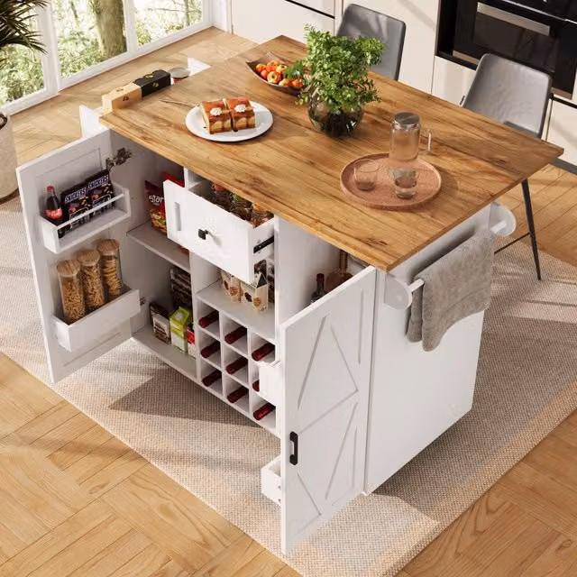 Tavolo da Pranzo Allungabile con Contenitore ¨C MINIMAL ¨C Legno, Moderno