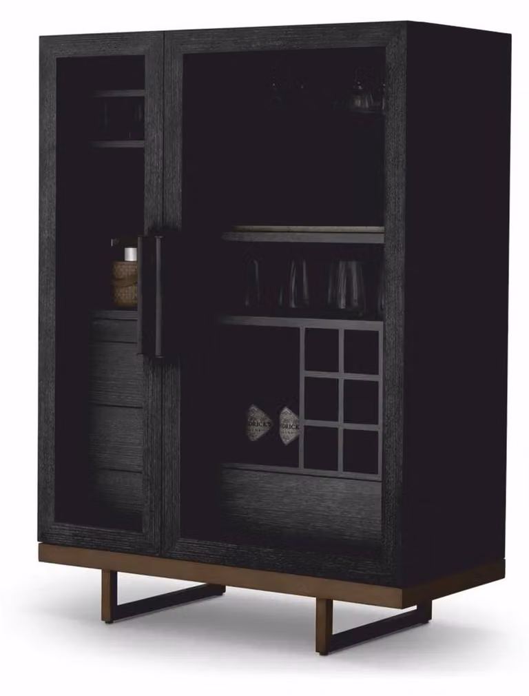 Casa Padrino mobile bar nero grigio / bronzo h. 150 cm - Arredo bar
