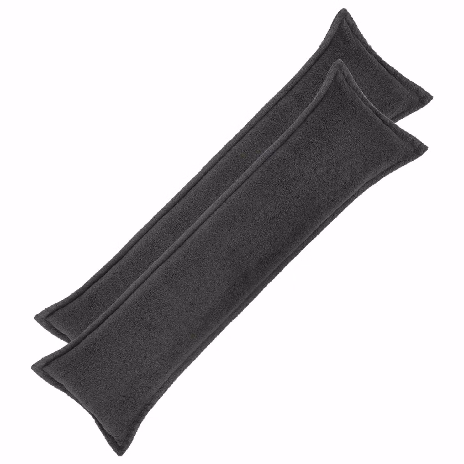 Set di 2 federe vidaXL HOUTEN in tessuto bouclé grigio scuro, L: 145 cm x L: 40 cm