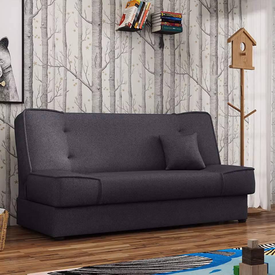 MIRJAN24 Divano letto Gabi con rete, divano a 3 posti, divano con funzione di letto, divano letto in stile, divano imbottito da salotto (Inari 96)
