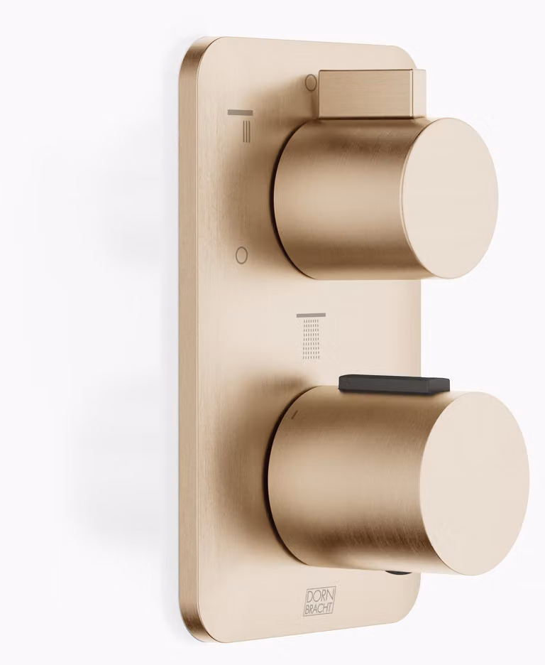 Thermostat encastré LISSÉ de Dornbracht avec régulation de débit à trois voies, 36427845-27, 36427845-27