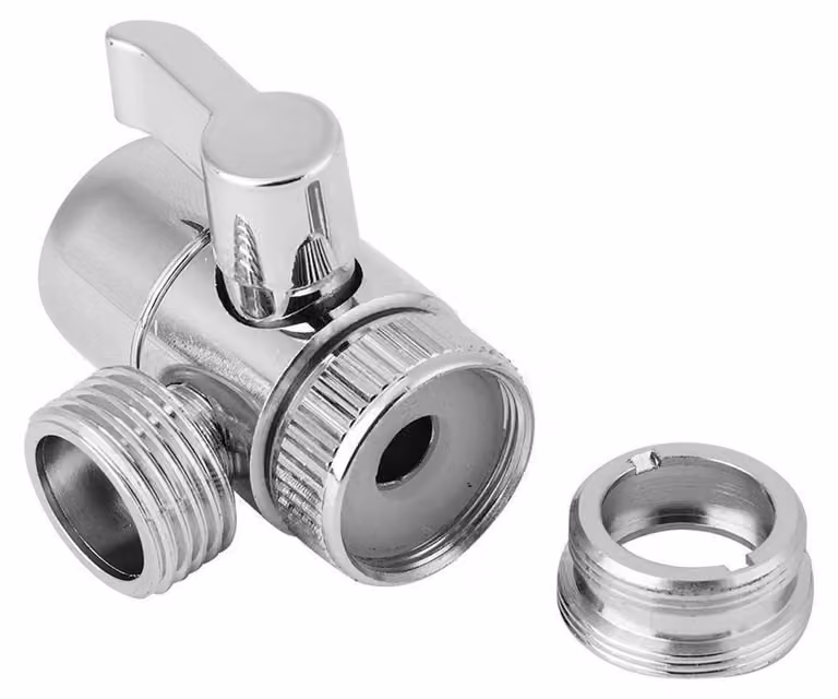 Rubinetto per lavabo con set di adattatori convertitore per rubinetto, acciaio inossidabile, 2 modalità di erogazione dell'acqua