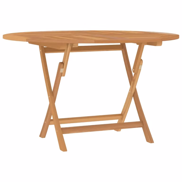 Tavolo da Giardino Pieghevole Ø110x75 cm Legno Massello di Teak