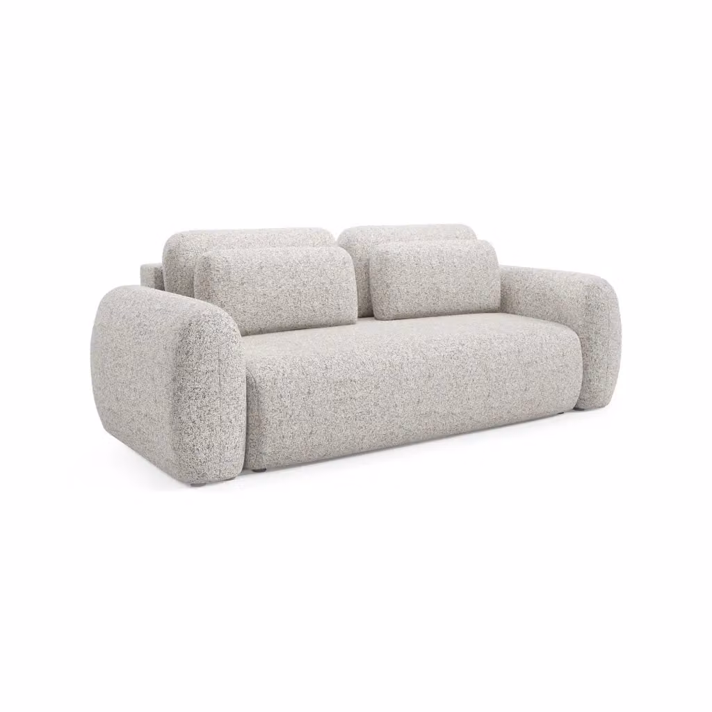 Sessame Divano Letto 3 Posti con Contenitore DMORA Beige Chiaro L: 266 cm, P: 121 cm – 2