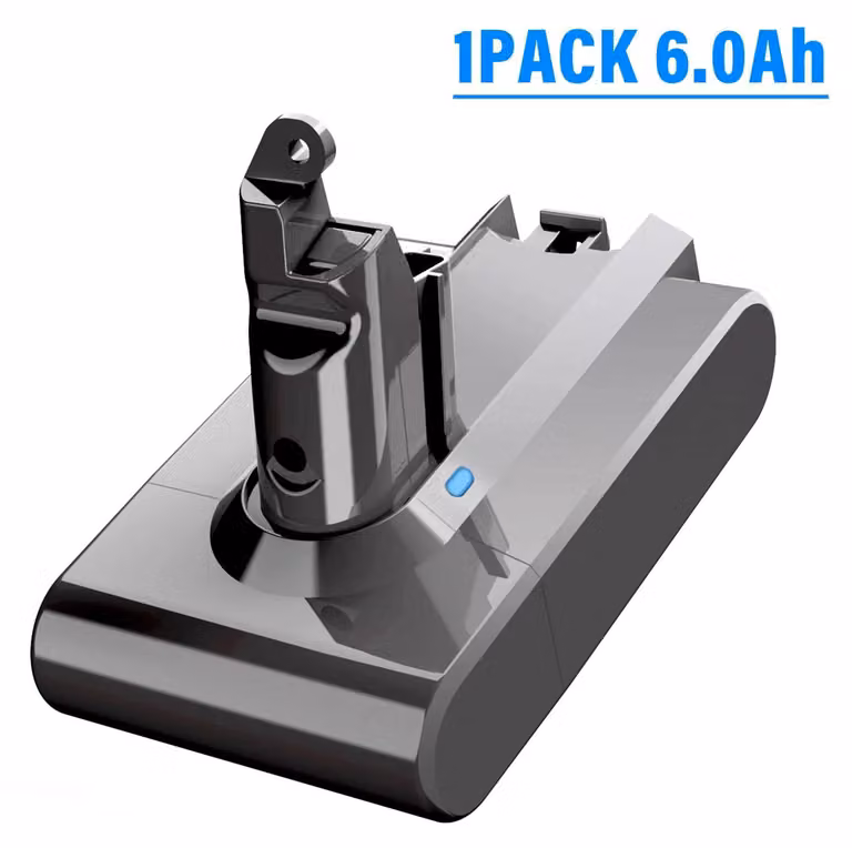 Batteria di ricambio - Batteria per aspirapolvere portatile V6/DC62 - 21,6 V - 6000 mAh ad alta capacità - Li-Ion - Colore avorio