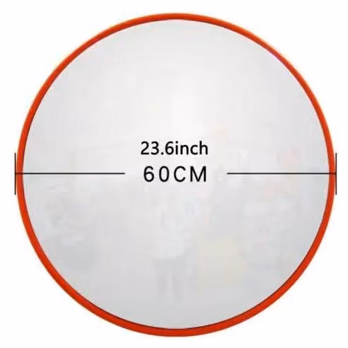Specchio stradale - Specchio di sicurezza convesso - Diametro 60 cm - Angolo di visione ampio 130° - Policarbonato - Indistruttibile - Angolo cieco