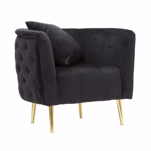 Poltrone Fisse POLTRONA BUCAREST NEROCM 76X74X71 Mauro Ferretti