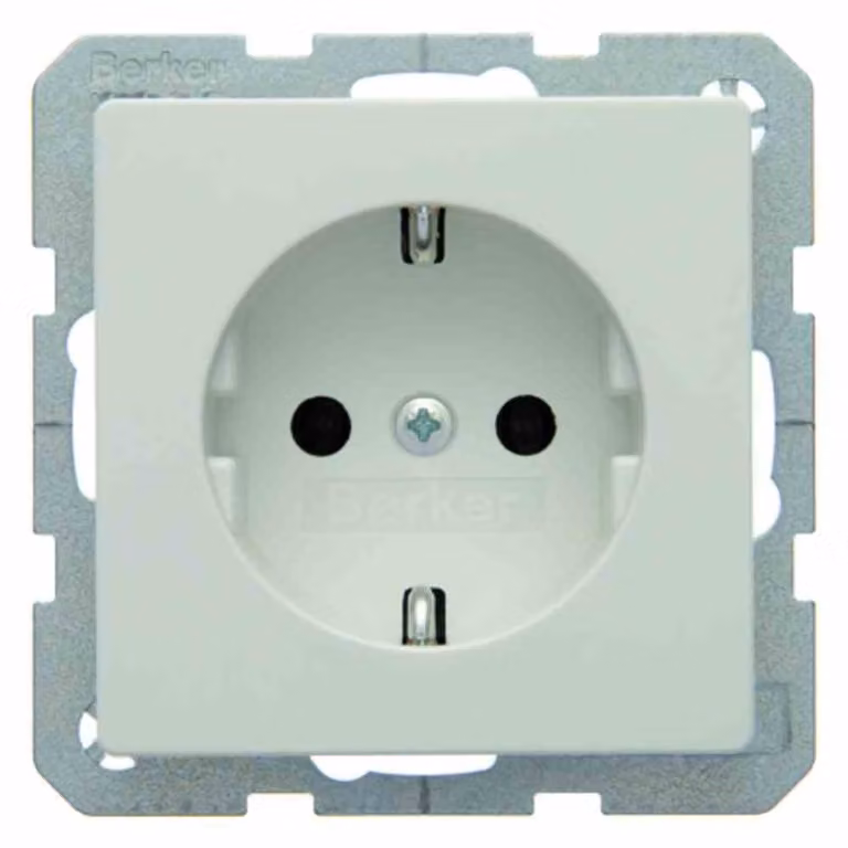 Berker 47436089 Presa di corrente Q.1/Q.3 bianco polare/velluto