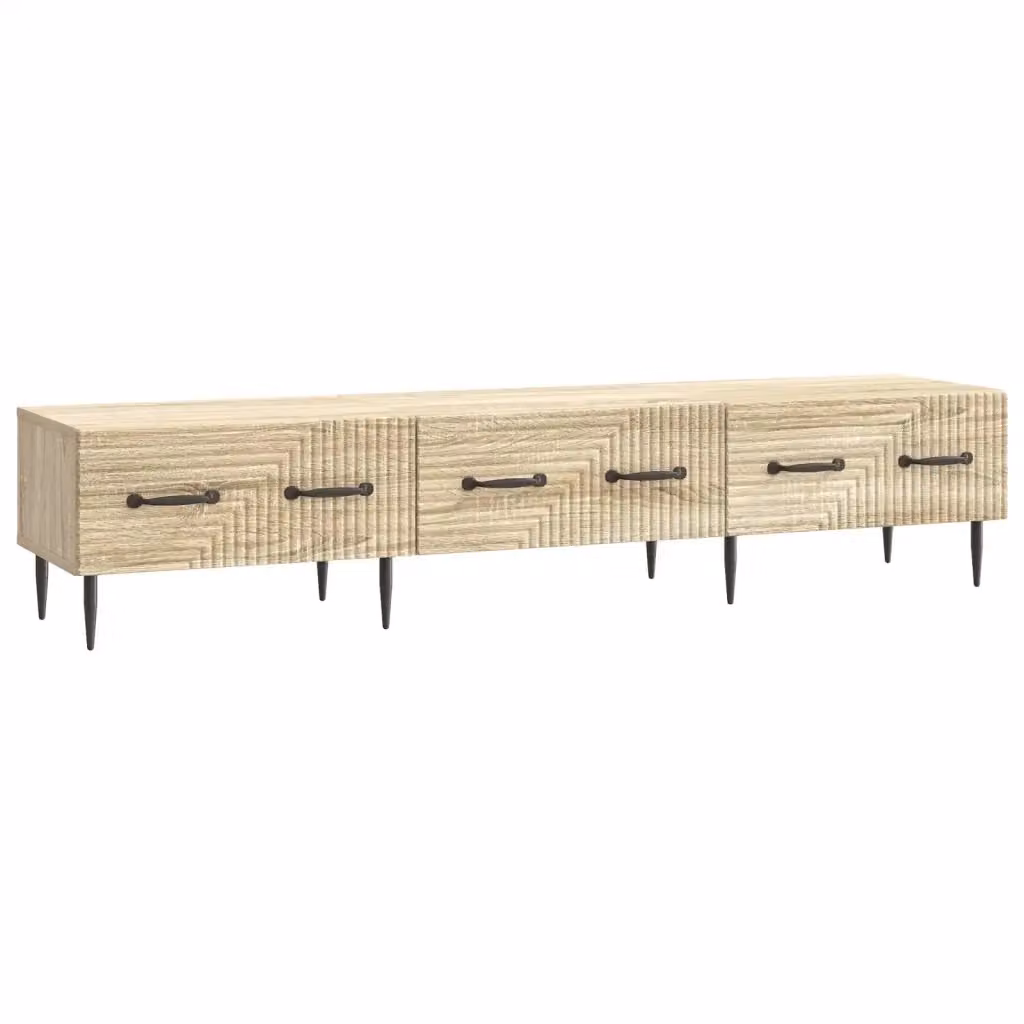 Mobile porta TV Rovere Sonoma in legno marrone L: 147 cm, P: 34,5 cm, H: 30 cm – 2