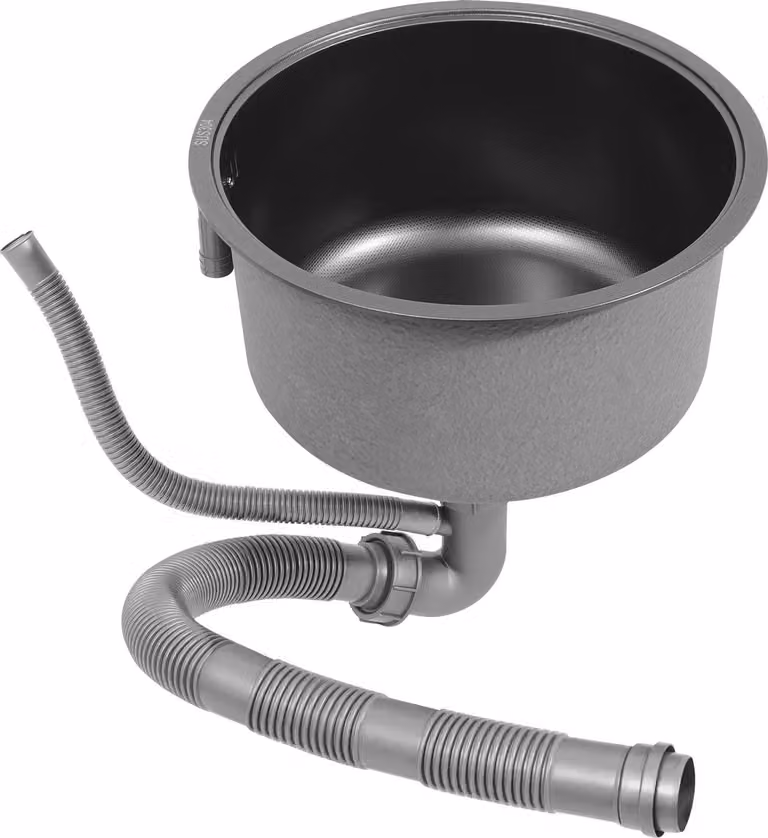Lavello da cucina - Lavello a vasca singola - Acciaio inox 304 - Senza rubinetteria - 1 foro - Nero