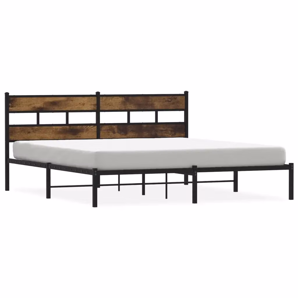 Struttura Letto Design Mania in Metallo e Rovere Fumo L: 180 cm, P: 200 cm – 2