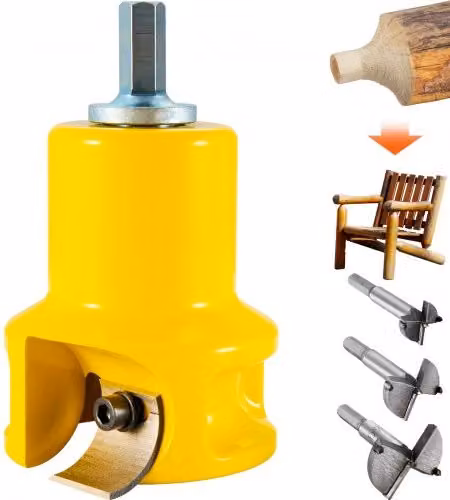 VEVOR Taglierina per Tenoni, Diametro 1,5"/ 38 mm, Taglialegna Premium in Alluminio e Acciaio per Mobili, con Doppie Lame Curve e Viti a Bottone Home Master Kit, Strumento Commerciale per la Lavorazio