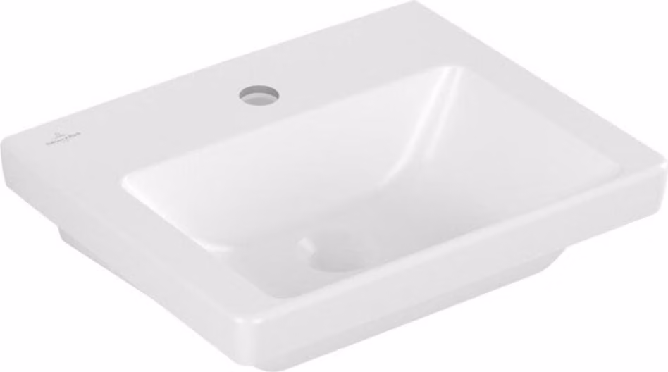 Villeroy & Boch Subway 3.0 lave-mains, 1 trou pour robinet, sans trop-plein, 450x370mm, 437046RW, 437046RW