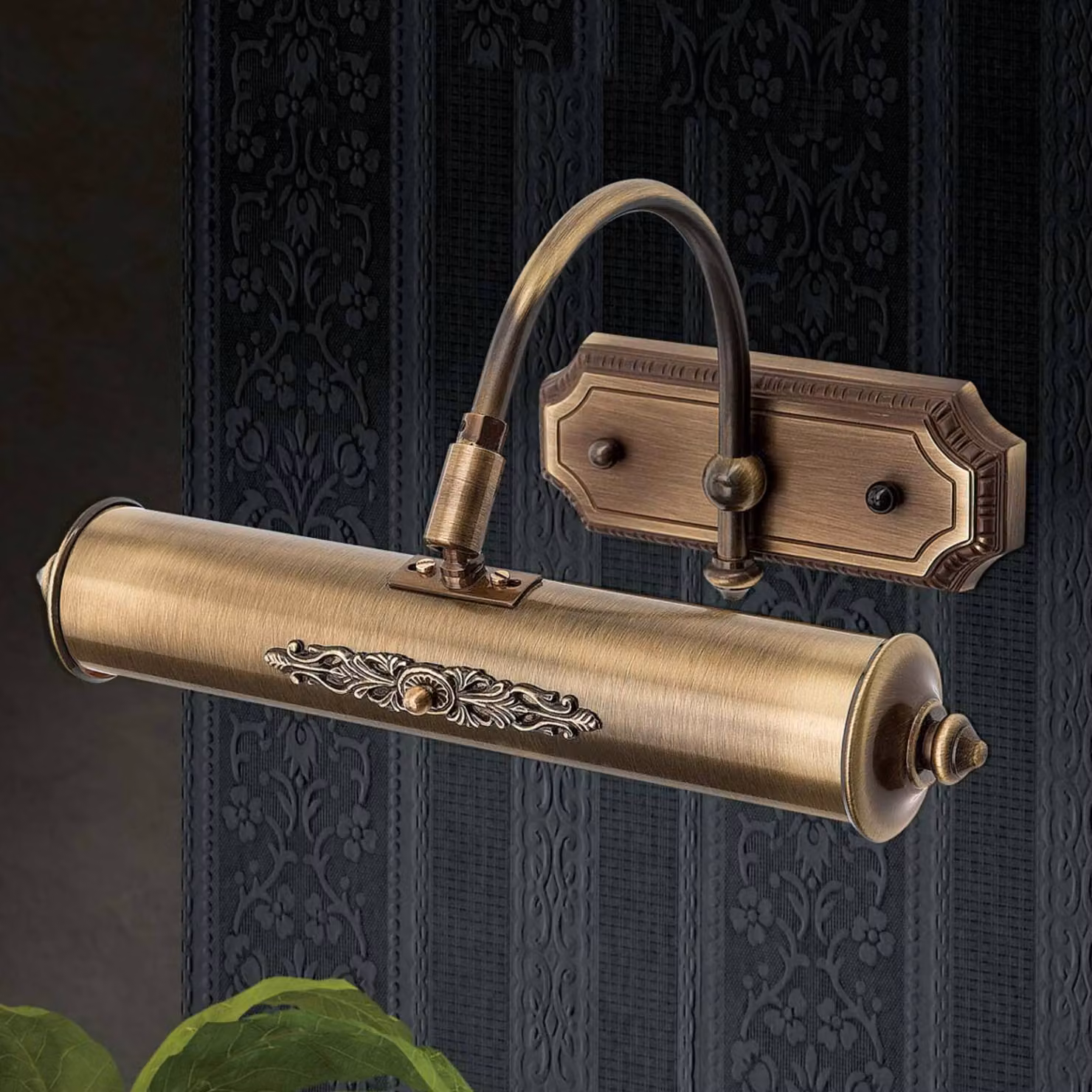 ORION Lampada per quadri Gustav ottone antico, 30cm Gustav, dimmerabile, Bronzo / Ottone antico, Soggiorno / Sala da pranzo, Ottone, Antico, Applique