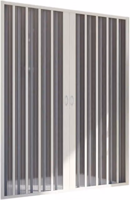Porta Doccia in PVC 180CM H185 a soffietto con Apertura Centrale colore Bianco mod. Flex