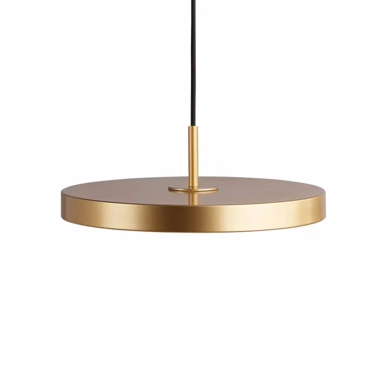 UMAGE Lampada a sospensione Asteria mini, dimmerabile, Ottone / Oro, Soggiorno / Sala da pranzo, Alluminio, Design, Lampada a sospensione