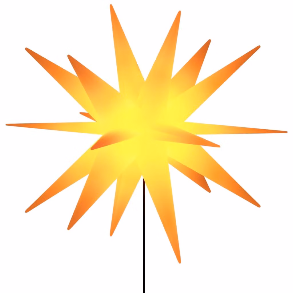 Luce di Natale con Picco Terra e LED Pieghevole Gialla 57 cm
