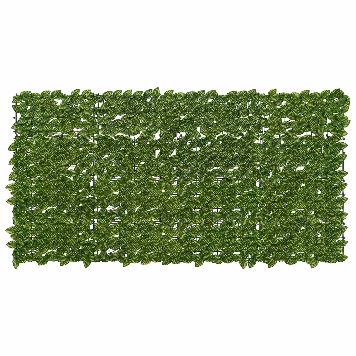 vidaXL Schermo per balcone con siepe artificiale a foglie Verde e Giallo L: 200 cm, H: 100 cm