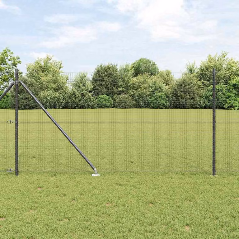 Maison Exclusive - Palo della recinzione Grigio 10 x 1 m (rete 25 x 25 mm) Acciaio