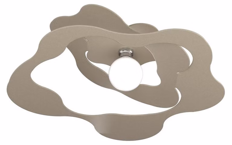 Plafoniera Moderna Ripples Metallo Sabbia 1 Luce E27 D.70Cm