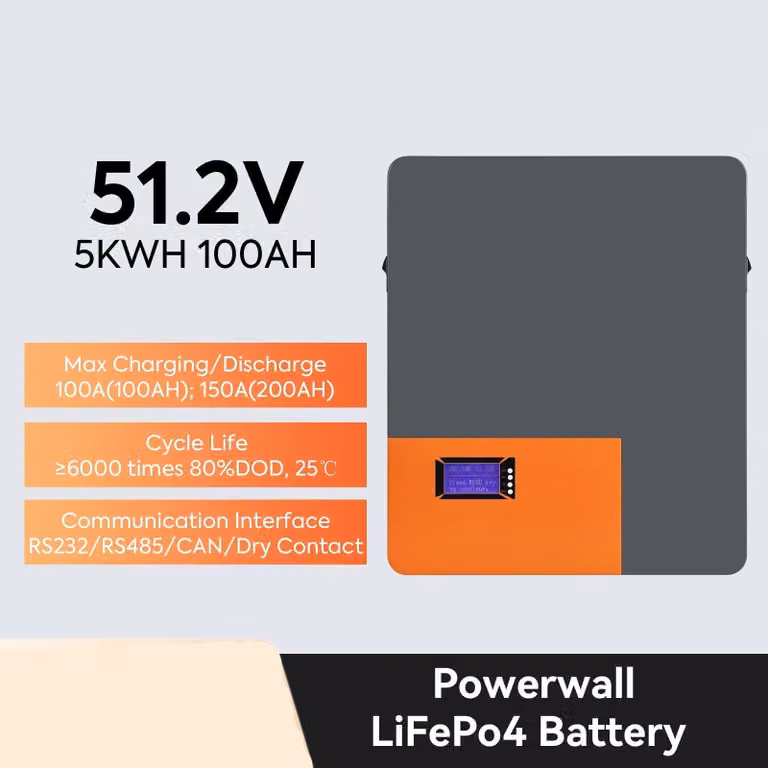 Batteria LiFePO4 Powerwall - Batteria al litio - Sistema di accumulo di energia - Batteria da 48V - 51,2V 100Ah