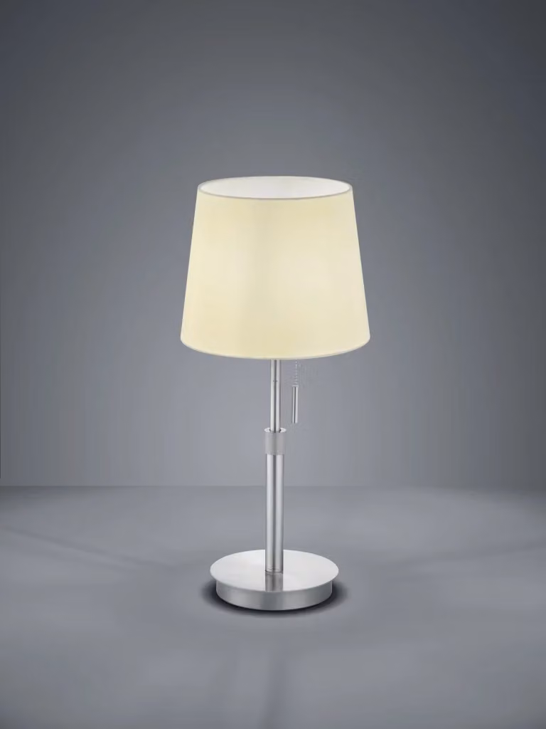 Lampada da tavolo Trio Leuchten Lyon con paralume bianco e struttura in acciaio regolabile – 2