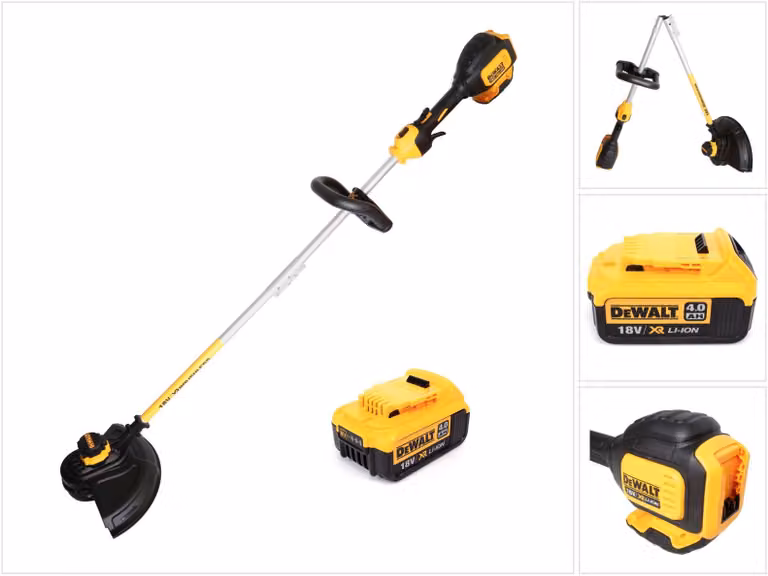 Tosaerba a batteria Dewalt DCM 561 PBS 18 V Brushless Li-Ion con albero sdoppiato + 1x batteria DCB 182 18V - 4 Ah Li-Ion - senza caricabatterie