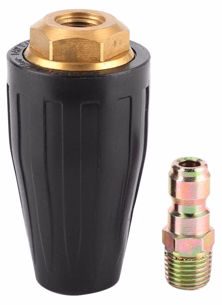 Idropulitrice con ugello turbo a 3600 PSI - Ugello rotante - Attrezzo per la pulizia di automobili - Ottone/Acciaio inossidabile - Rimuove ruggine/vernice - Detergente