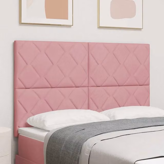 Testiera LED Rosa 160 cm Velluto 3338539