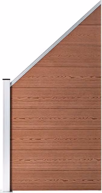 Pannelli Recinzione 1 Quadrato 1 Inclinato 273x186 cm Marrone 3054430