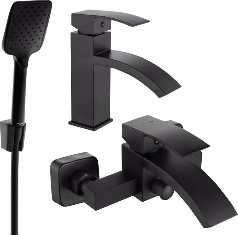 Mexen Libra R62 set da vasca, nero - 745103R62-70