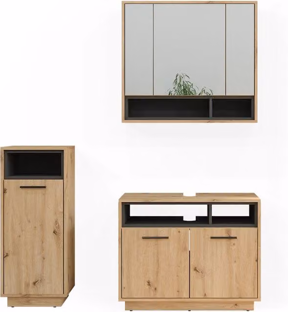 Set di mobili da bagno Beatrice Rovere artigianale 3 pezzi Vicco