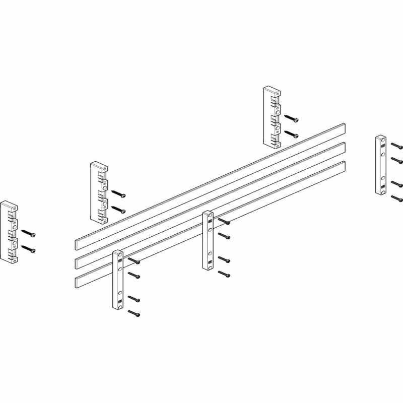 Modulo barra collettrice ABN piatto 3FB/2RE 60 mm con rame 30x5 mm, a 3 poli, EBM 32 mm MFSC32643
