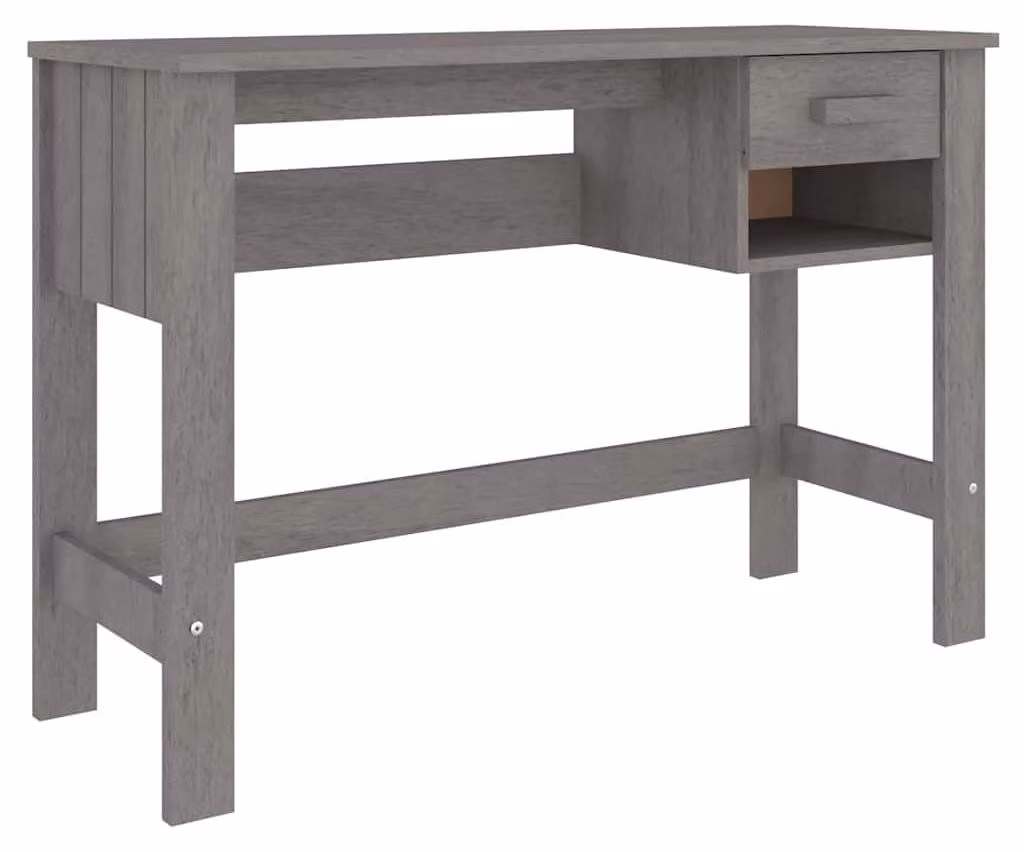 Scrivania in legno massello di pino con cassetto