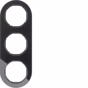 Berker 10132016 Cornice in vetro, nera, serie R.classic