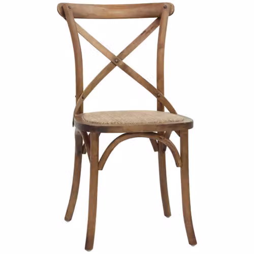 Sedia in legno con seduta in rattan Diletta