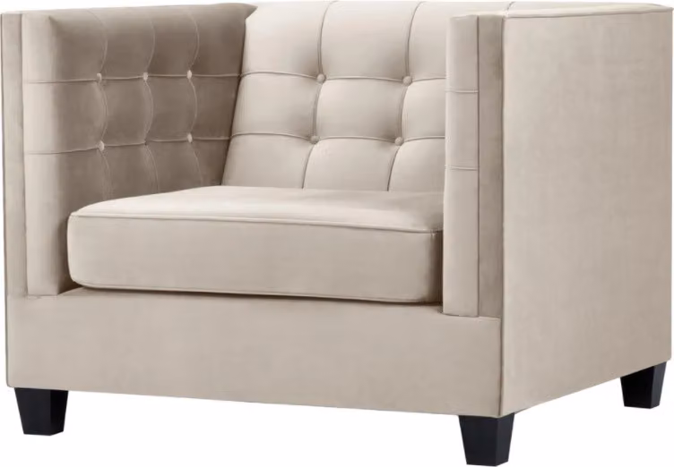 Sessel Textil Stoff loft Grau Kreative Möbel Modern Wohnzimmer Chesterfield
